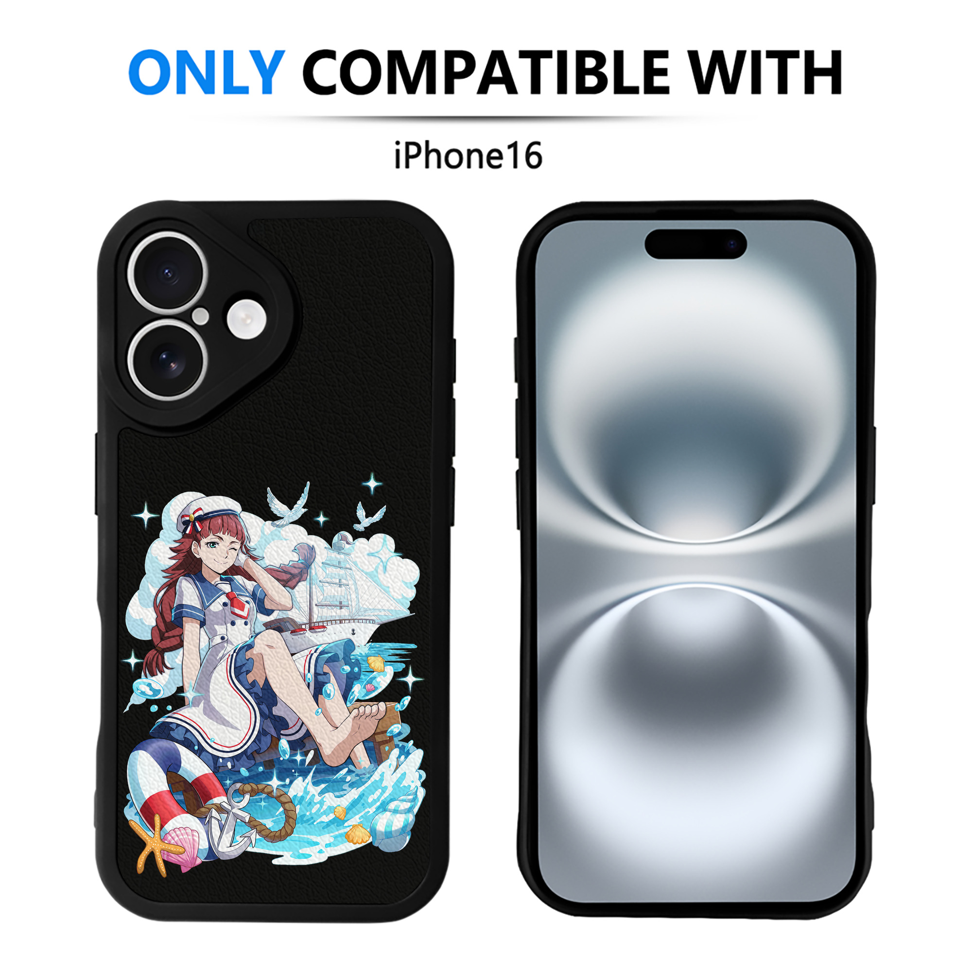 （画像用） 文豪ストレイドッグス Bungo Stray Dogs 【iPhone 16シリーズ対応】シリコンスマホケース（レザー調） 材質：シリコン